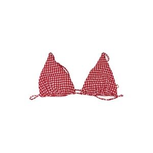 Sanori Swim Red White Gingham Tahiti Bikini Bathing Suit Top - Size Extra Large